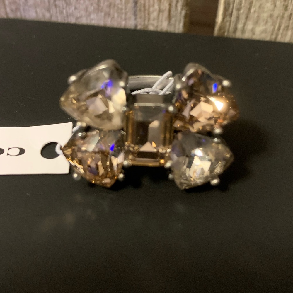 BNWT Coach Ring (Rare) with Light Pink/Peach Stones